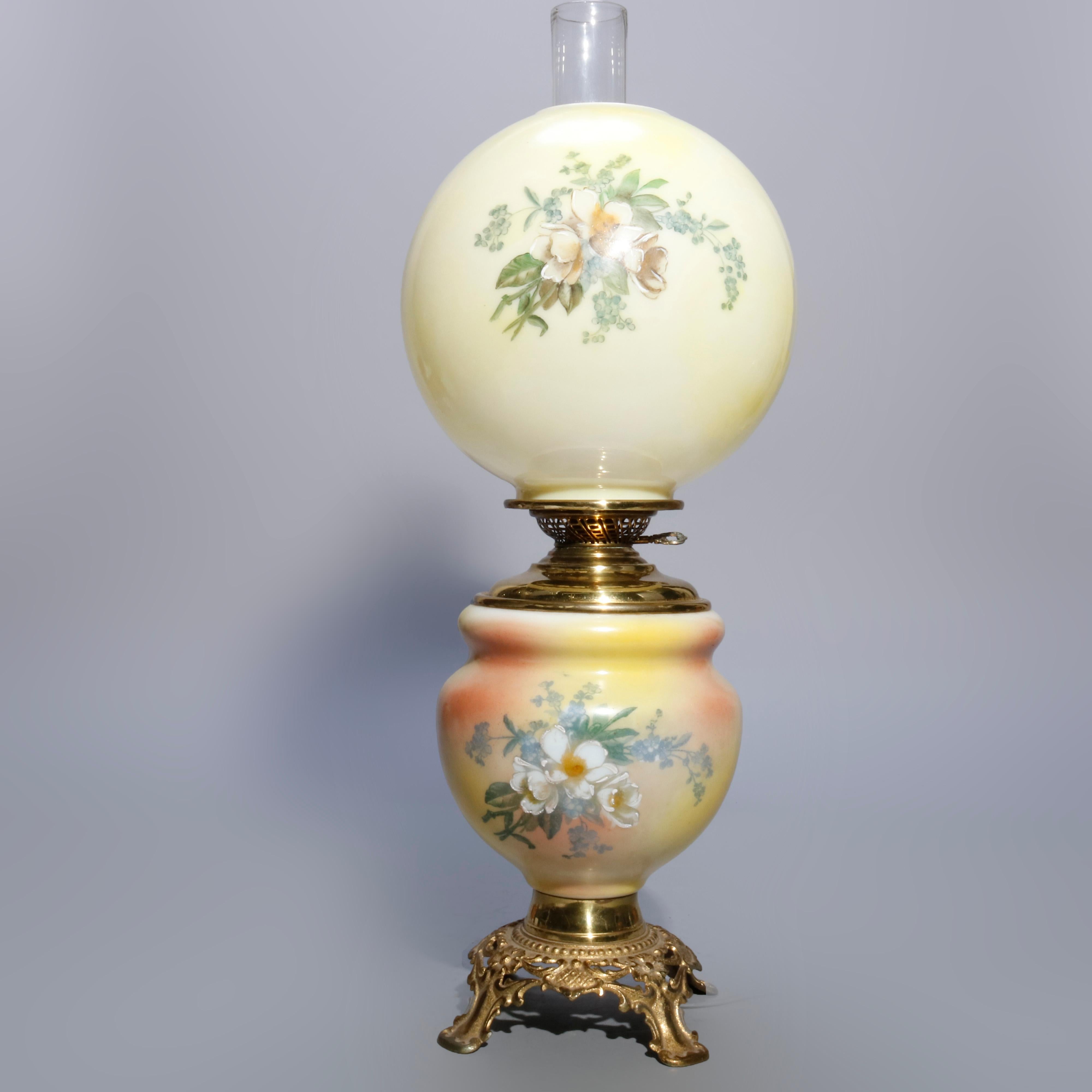 19th Century Antique Victorian Gone with the Wind Parlor Lamp, circa 1890