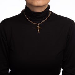 Antique Victorian Graduated Curblink Necklace 9k Gold Tassel Watch Fob