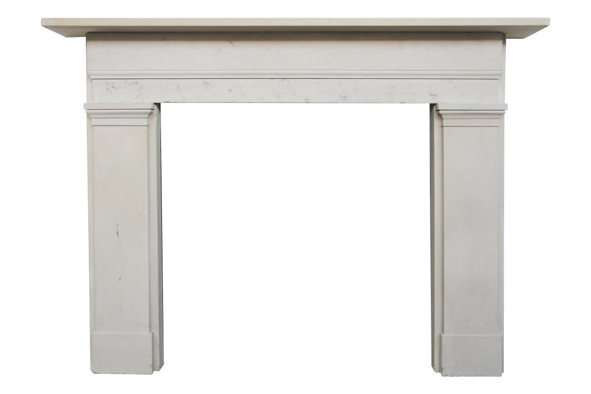Antique Victorian grey stone fireplace surround, with a full length, stepped frieze. Circa 1860.

Typical of this grey gritstone, occasional carbon deposits can be seen throughout this fireplace.

For detailed sizes please see the size diagram