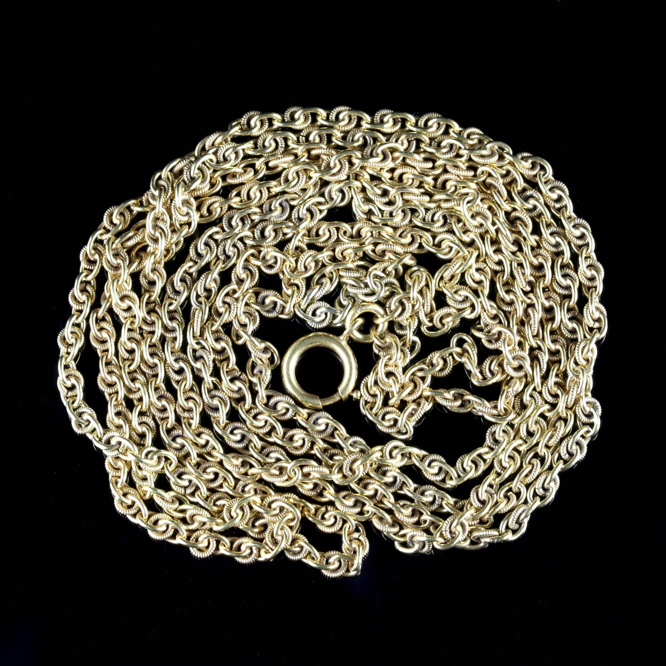 Antique Victorian Guard Chain 18 Carat Silver, circa 1900 In Excellent Condition In Lancaster, Lancashire