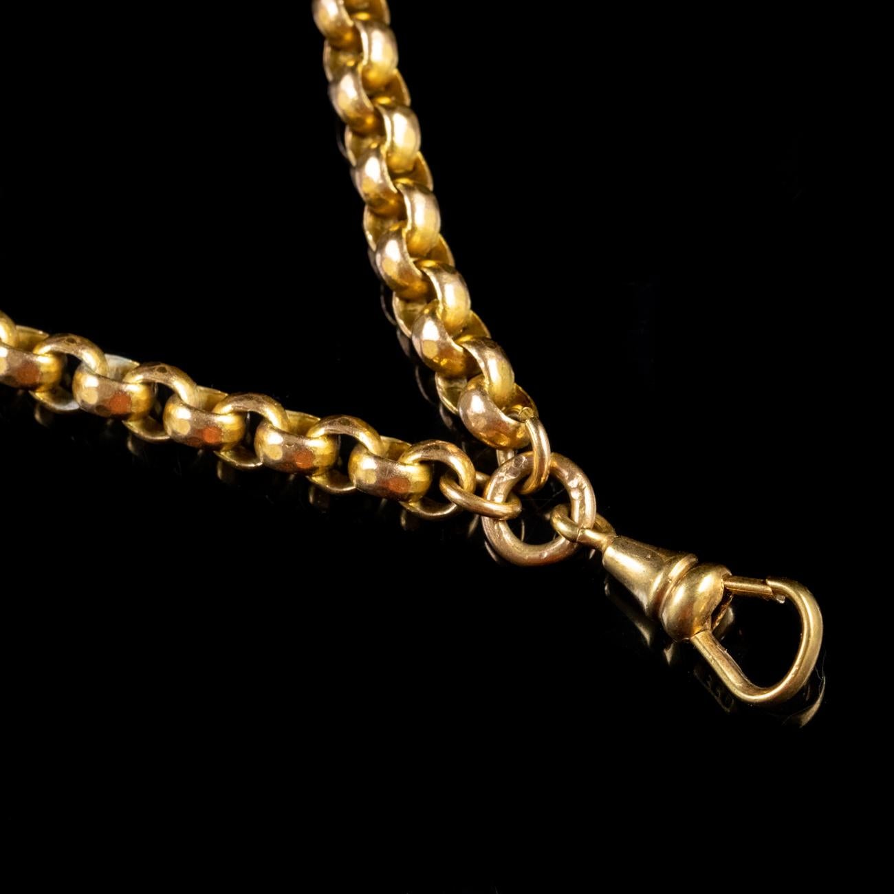 Women's Antique Victorian Guard Chain 18 Carat Gold Silver Necklace, circa 1900