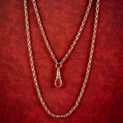 Antique Victorian Guard Chain 9ct Gold