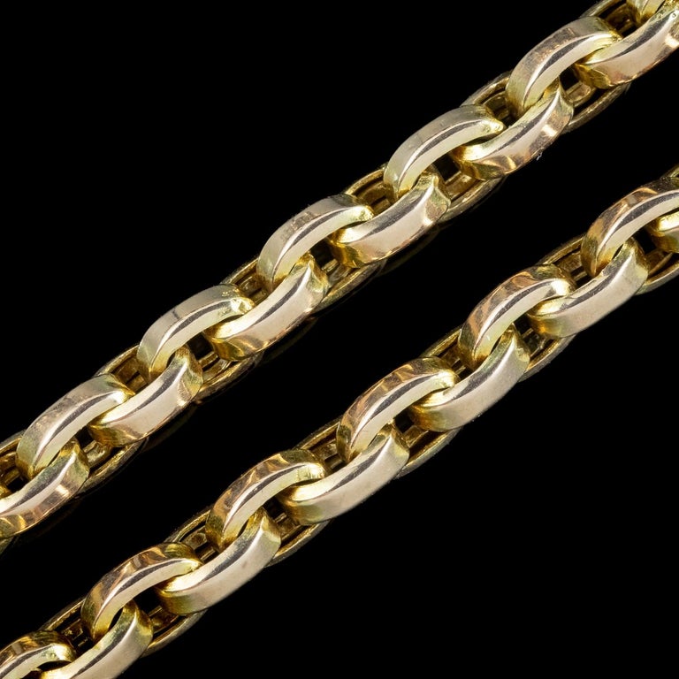 Antique Victorian Guard Chain 9ct Gold For Sale at 1stDibs
