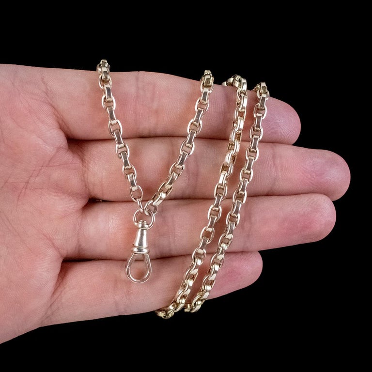Antique Victorian Guard Chain 9ct Gold For Sale at 1stDibs