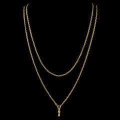 Antique Victorian Guard Chain in 15 Carat Gold