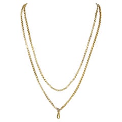 Antique Victorian Guard Chain Necklace in 10 Carat Gold