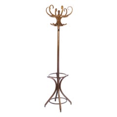 Antique Victorian Hall Umbrella Coat Bentwood Stand 19th Century