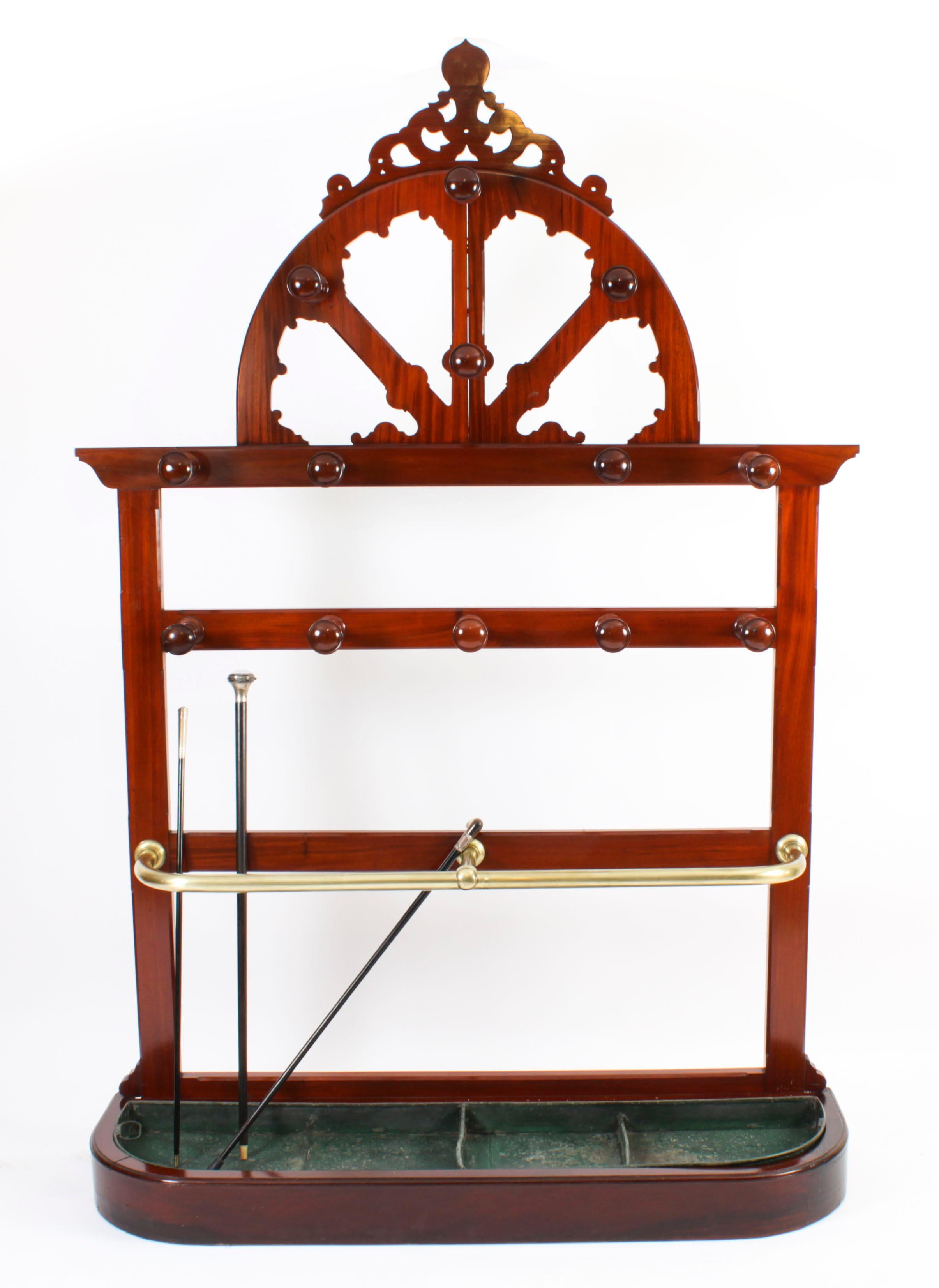 Antique Victorian Hall Umbrella Coat Stand 19th Century In Good Condition For Sale In London, GB