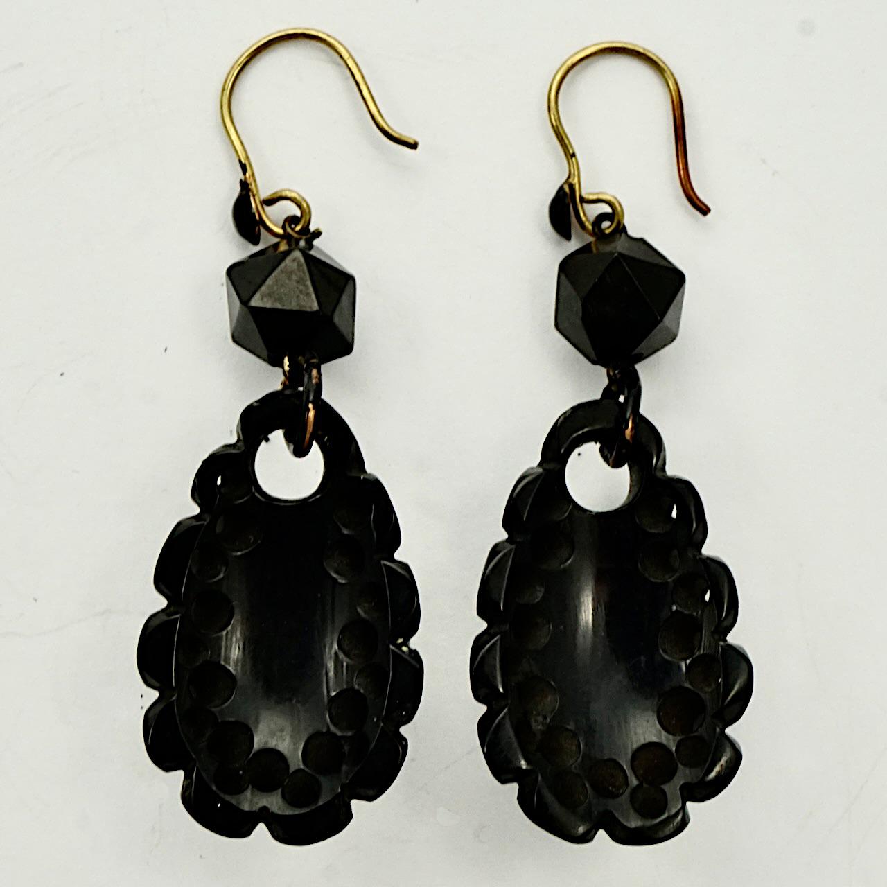 black jet earrings