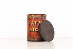 Antique Victorian Hand Painted 'Patna Rice' Toleware Cannister. c.1890