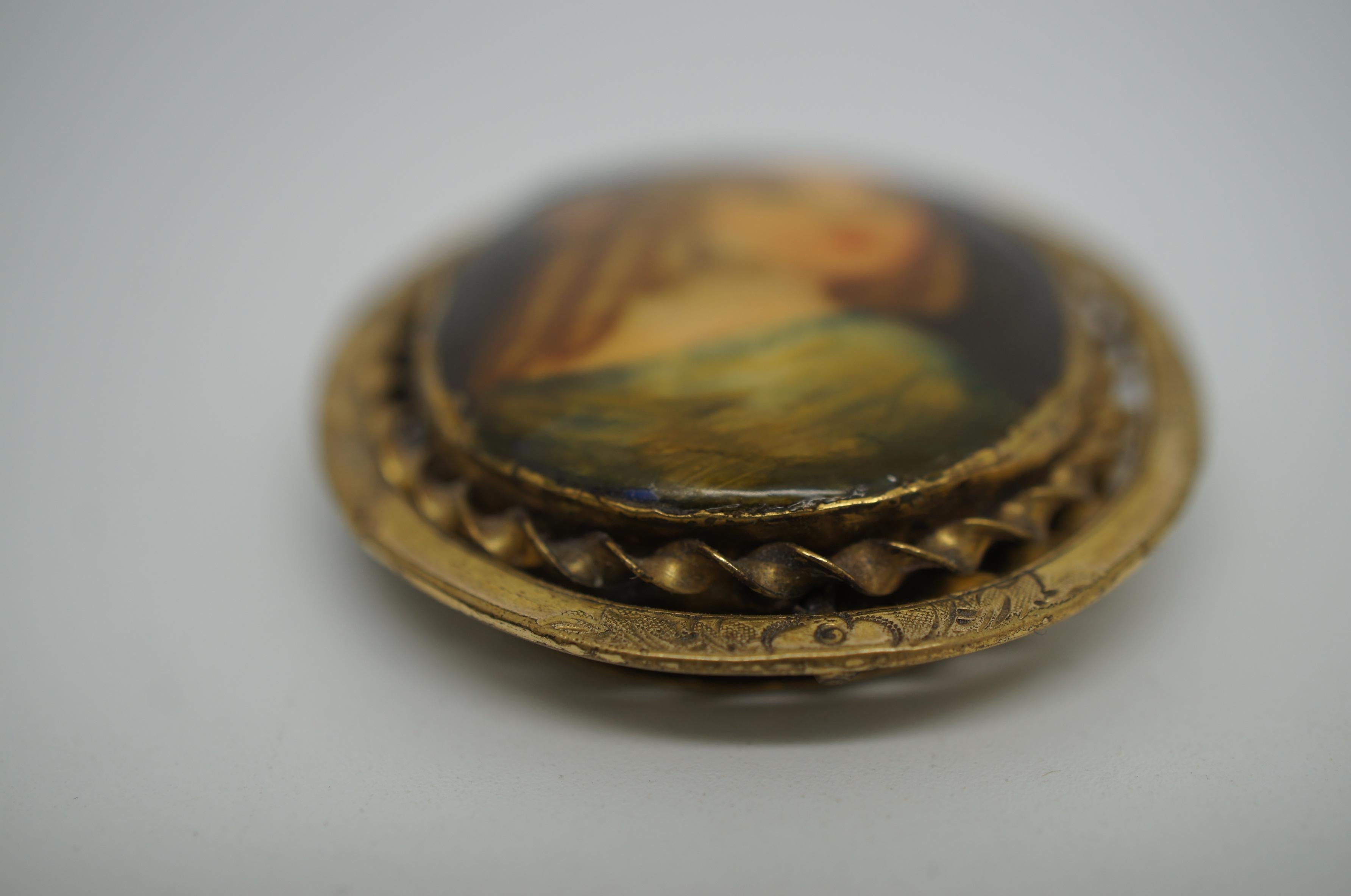 victorian portrait brooch