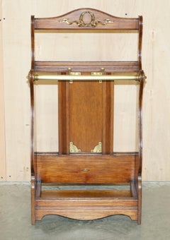 ANTIGUO ESTÁNDAR ViCTORIANO DE MADERA DURA Y LATÓN JAMES JAS SHOOLBRED STICK UMBRELLA