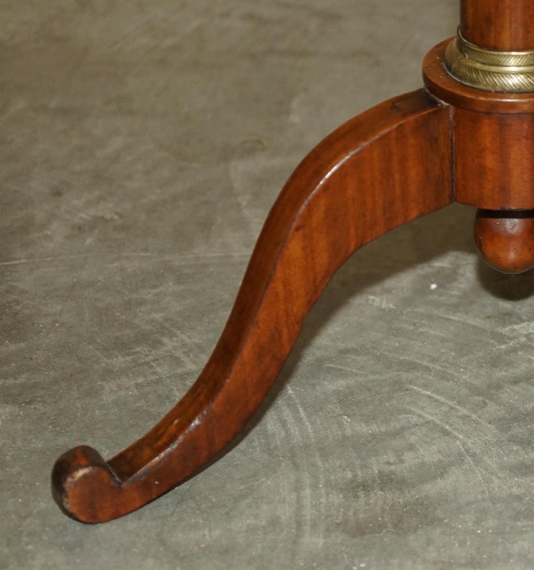 Antique Victorian Hardwood and Brass Round Military Campaign Side End ...