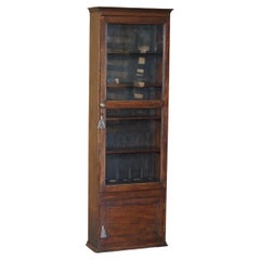 Antique Victorian Hardwood Gun Case or Cupboard Converted into Library Bookcase