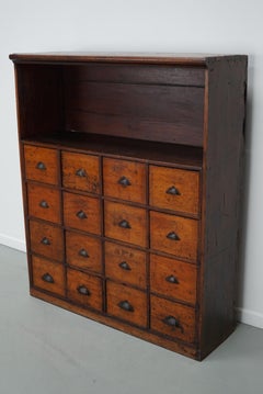 Antique Victorian Hardwood & Pine Apothecary Cabinet