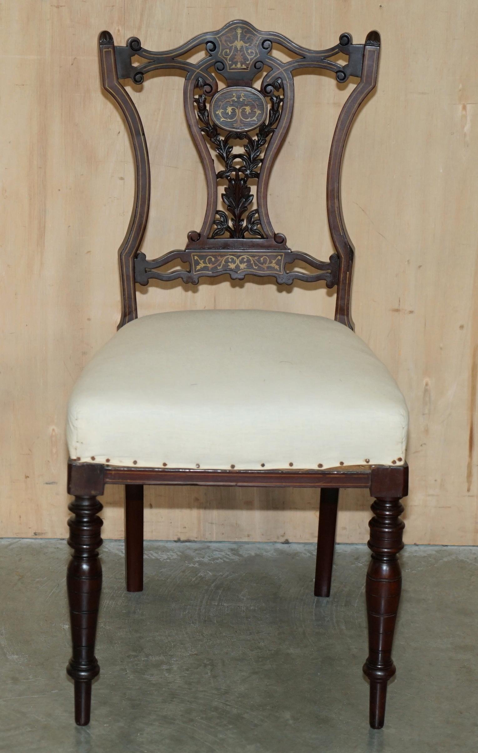 Royal House Antiques

Royal House Antiques is delighted to offer for sale this stunning Antique Victorian Salon chair with ornately hand carved Rosewood frame and Satinwood & Walnut inlay 

Please note the delivery fee listed is just a guide, it