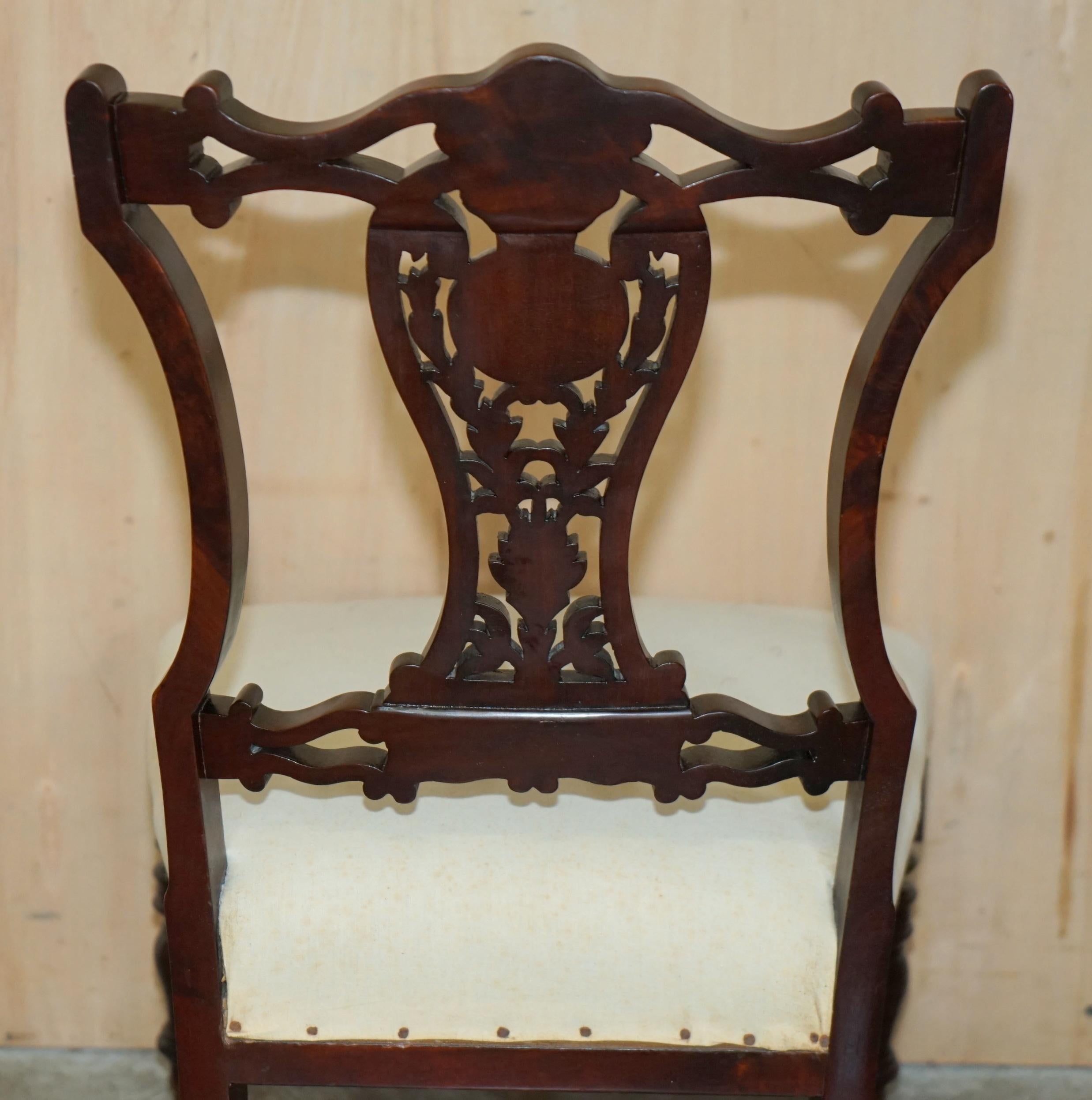 ANTIQUE VICTORIAN HARDWOOD SALON NURSING CHAIR WITH STUNNiNG INLAID BACK PANEL For Sale 9