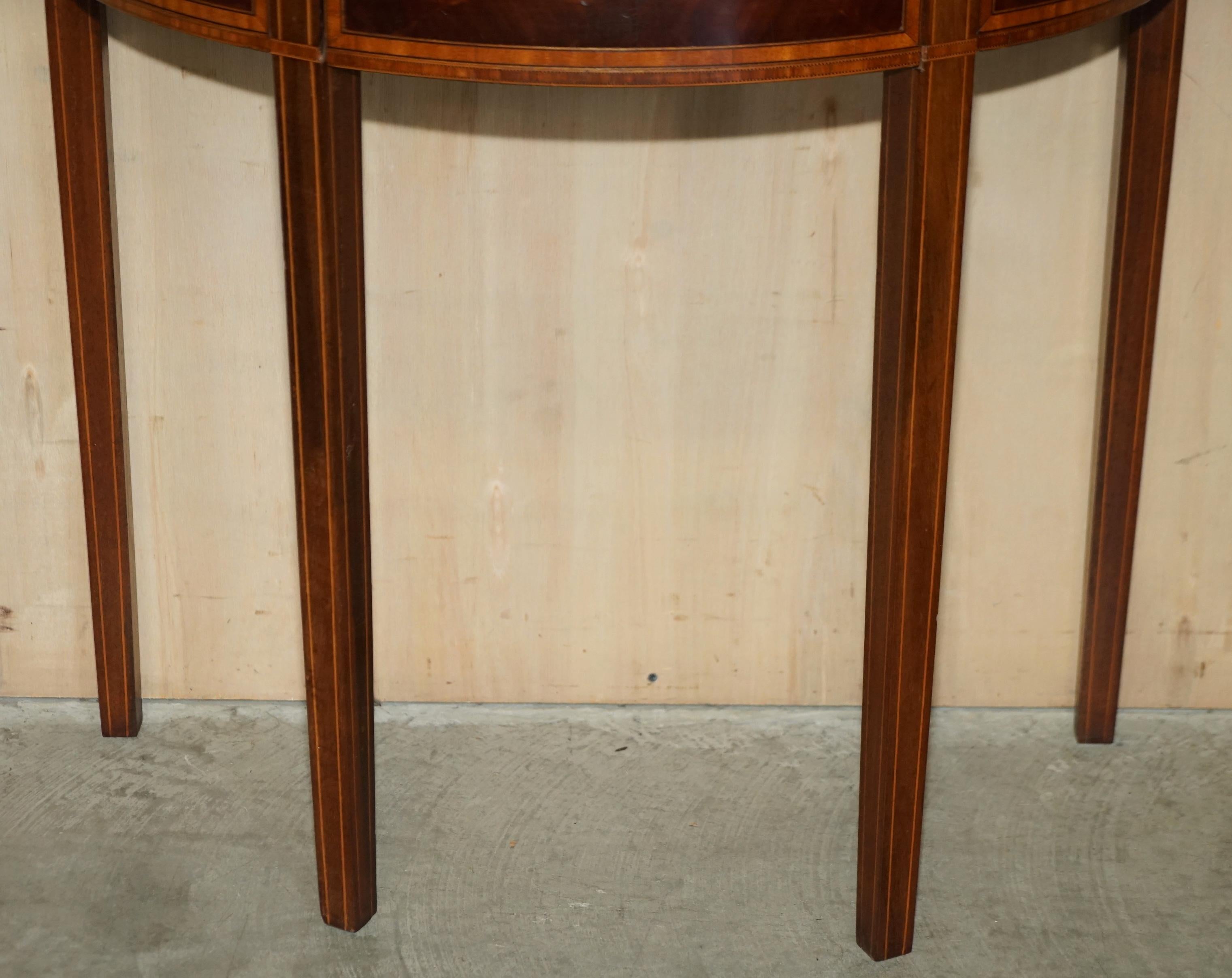 antique half moon table with drawer