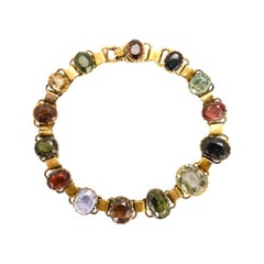 Antique Victorian Harlequin Multigem Bracelet