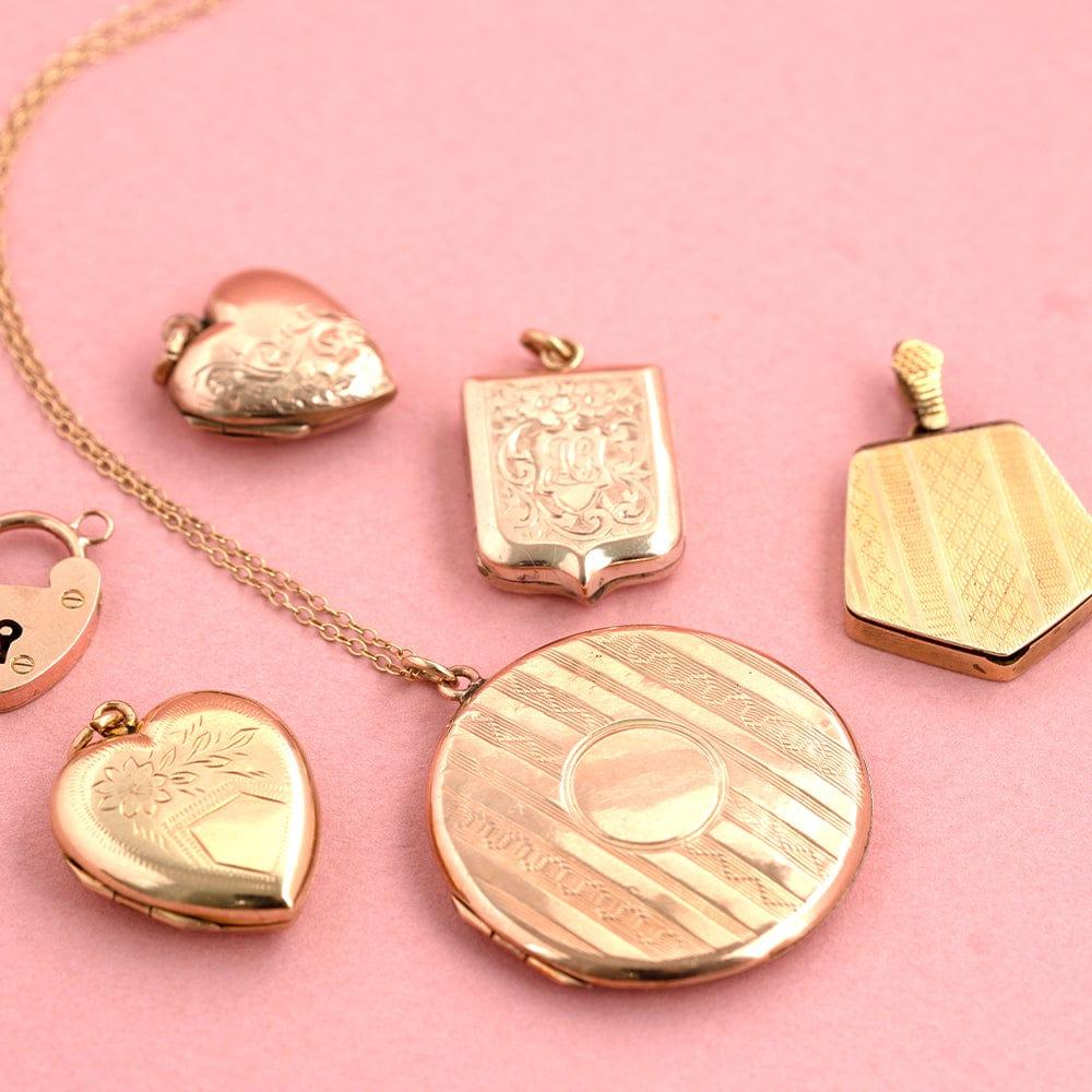 heart locket necklace rose gold