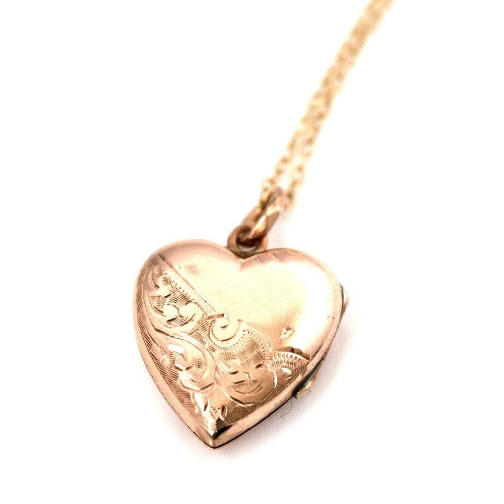 Antique Victorian Heart 9 Carat Gold Locket Necklace In Excellent Condition In London, GB
