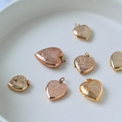 Antique Victorian Heart 9ct Rose Gold Locket Necklace