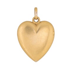Antique Victorian Heart Locket 14 Karat Gold Vintage Jewelry Picture Pendant
