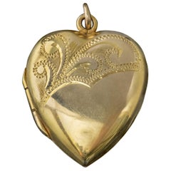 Antique Victorian Heart Locket 9 Carat Gold, circa 1880