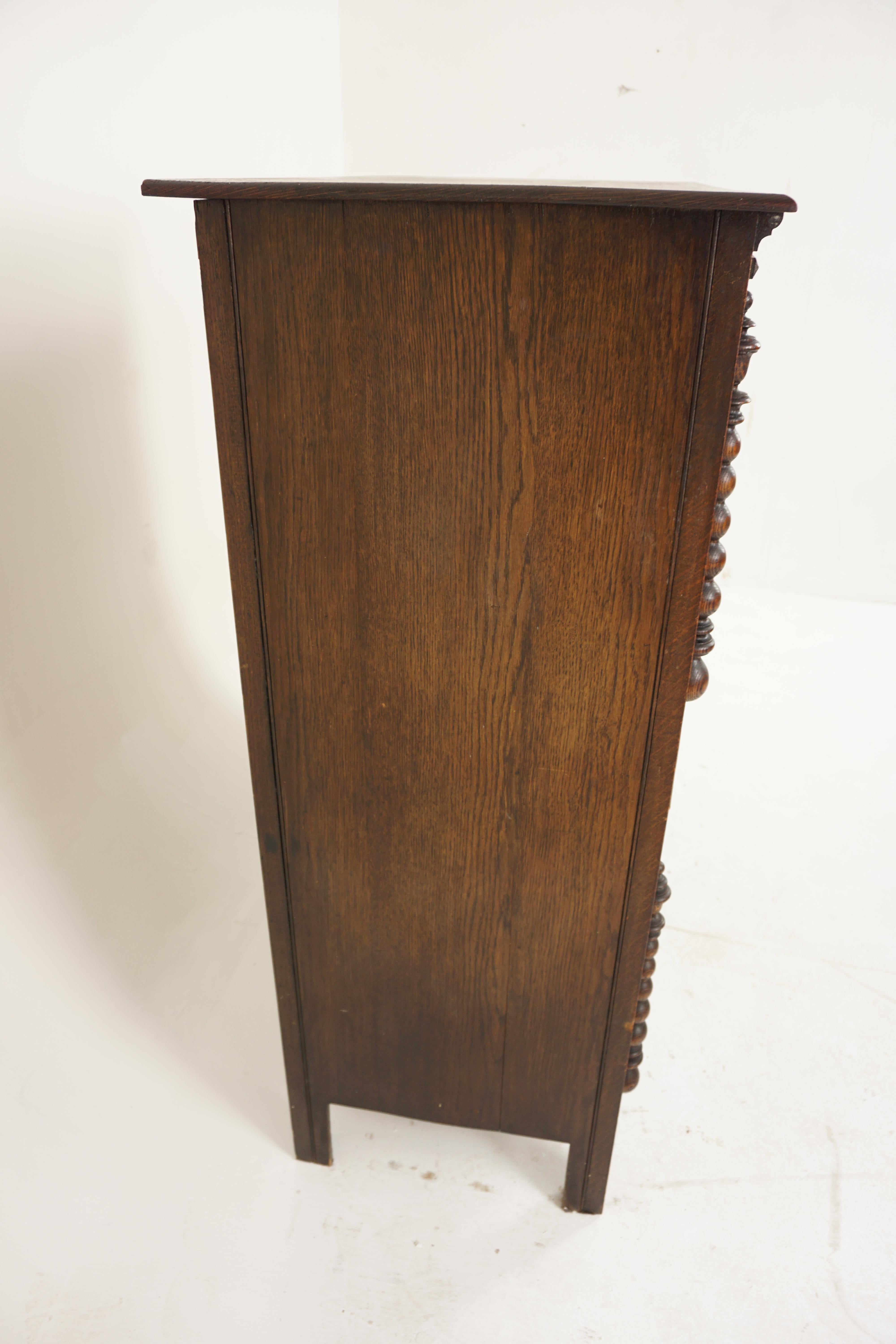 Ancienne armoire victorienne en chêne lourdement sculpté à 4 portes, Écosse 1890, H974 en vente 3
