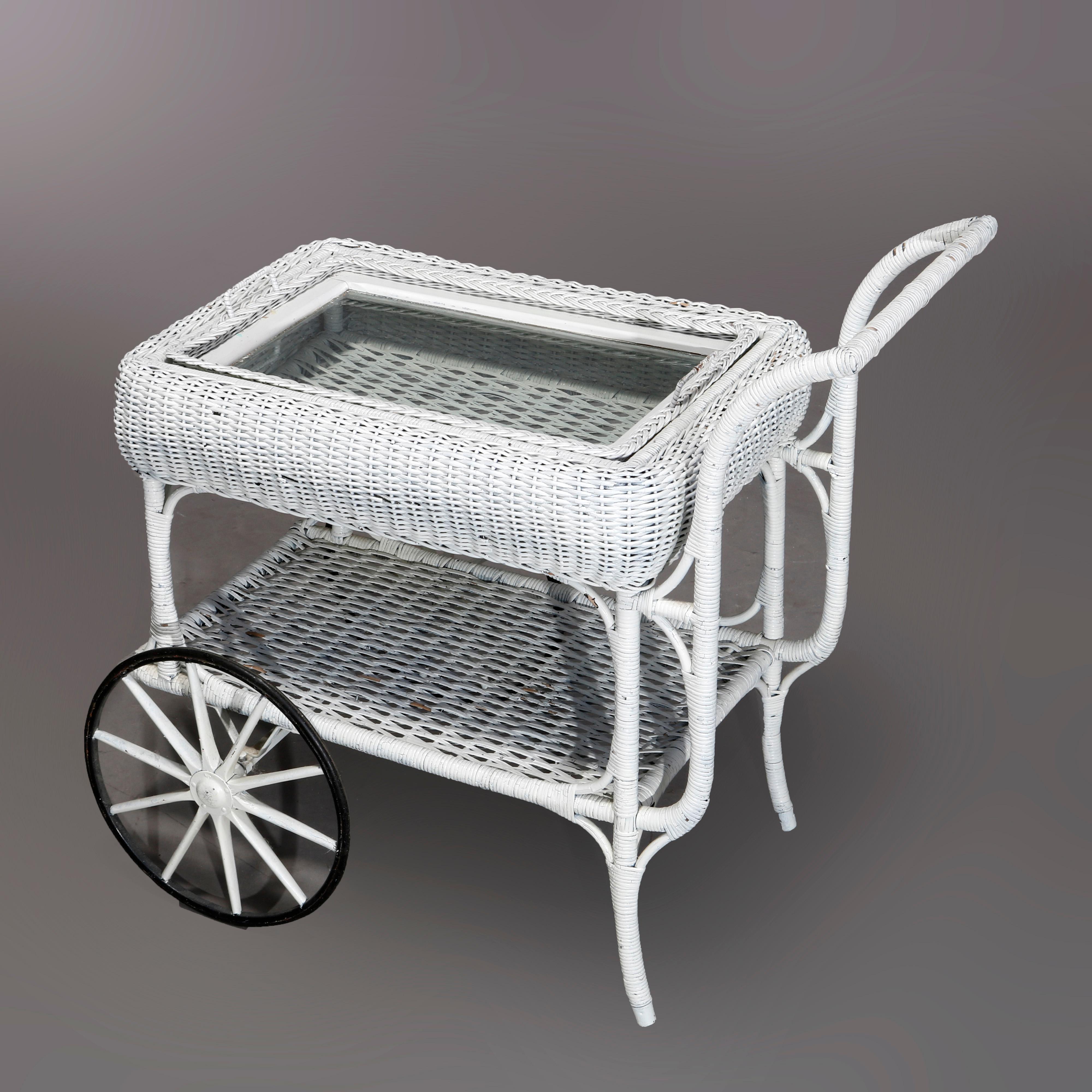 heywood wakefield tea cart