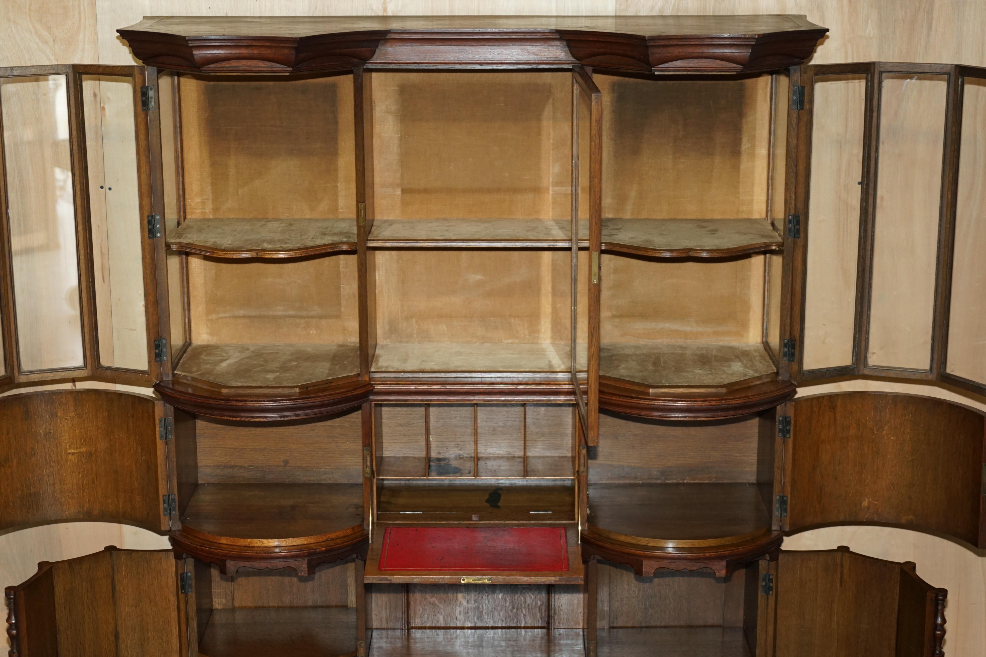 Antique Victorian Holland & Sons Mount Street London Hand Carved Display Cabinet For Sale 11