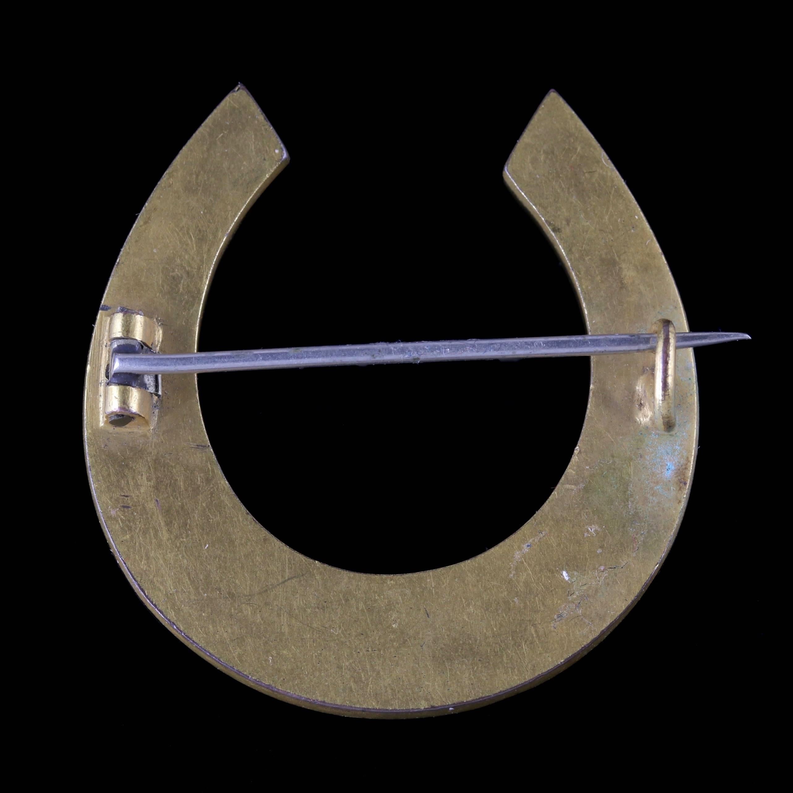 antique horseshoe brooch