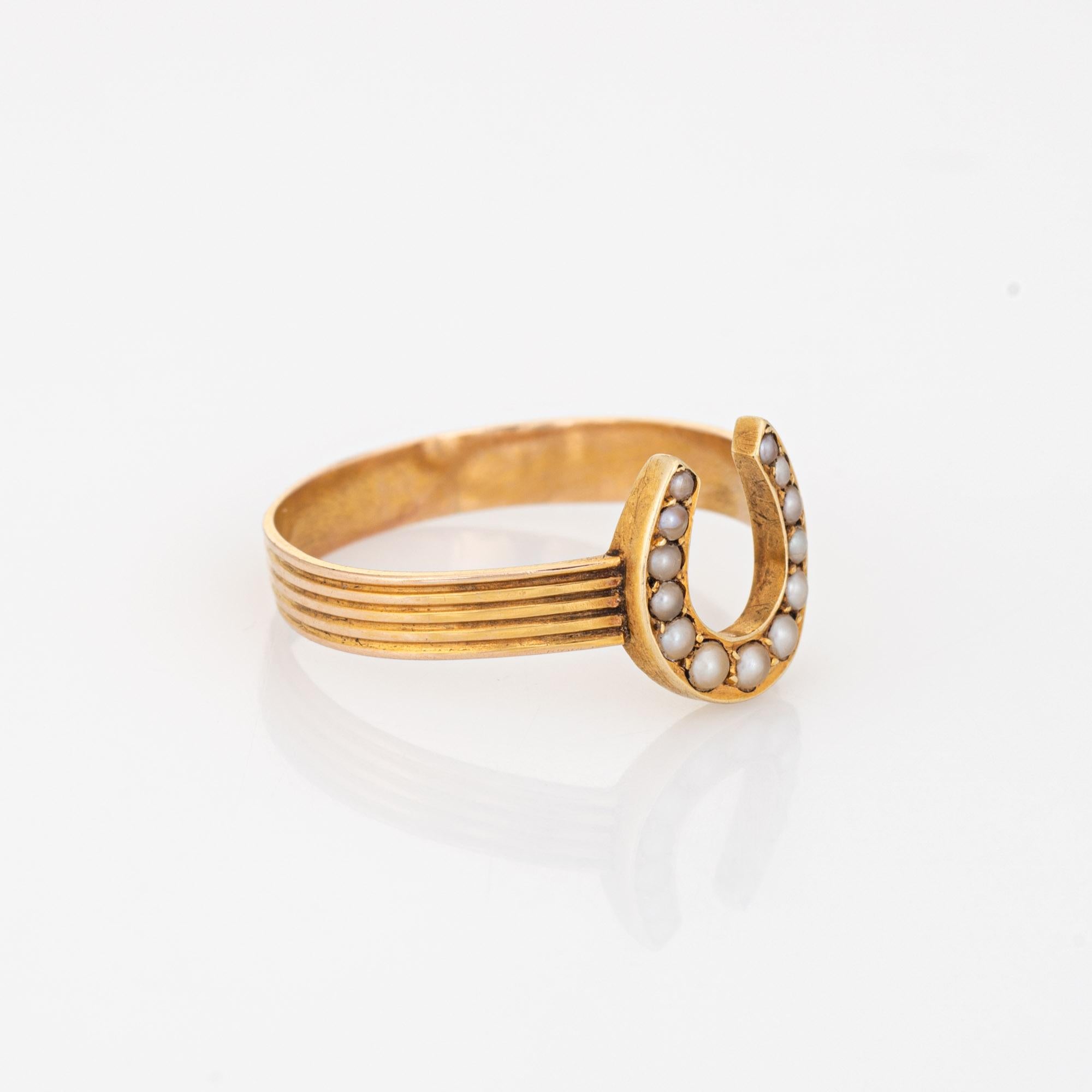 vintage gold horseshoe ring