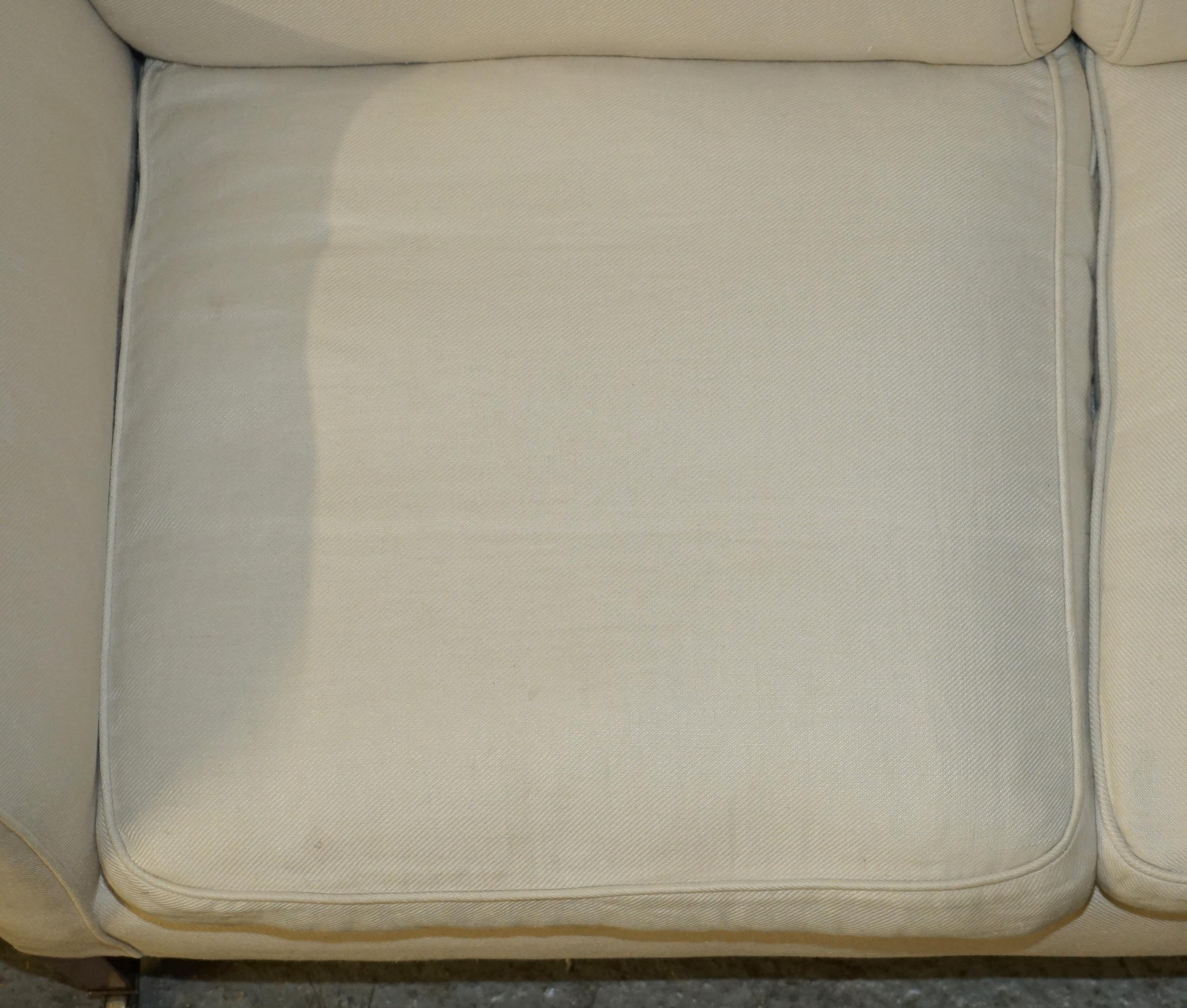 ANTiQUE VICTORIAN HOWARD & SON TWO SEAT SOFA FULLY STAMPED READY FOR UPHOLSTERY For Sale 6