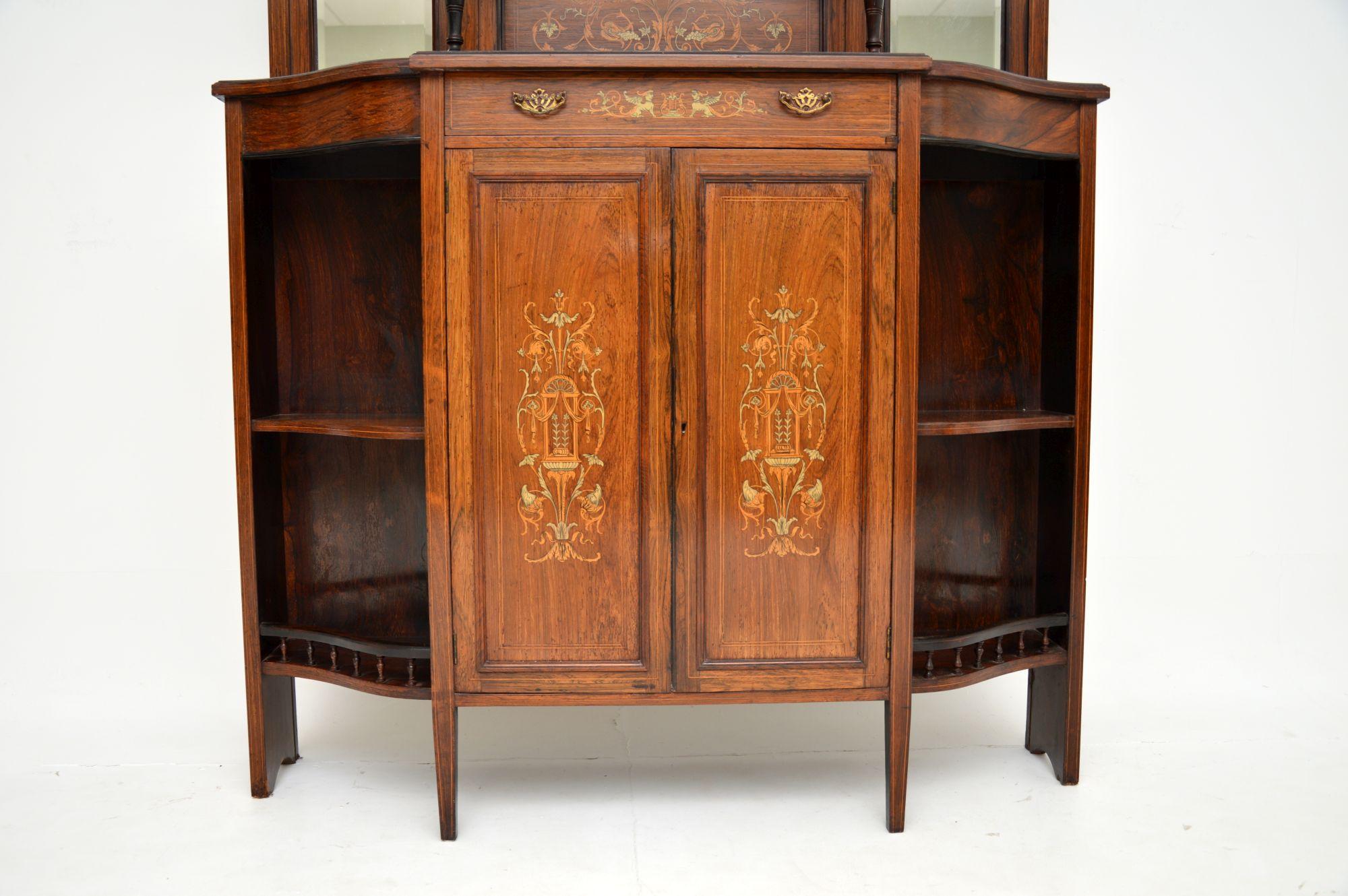 Antique Victorian Inlaid Chiffonier Cabinet 5