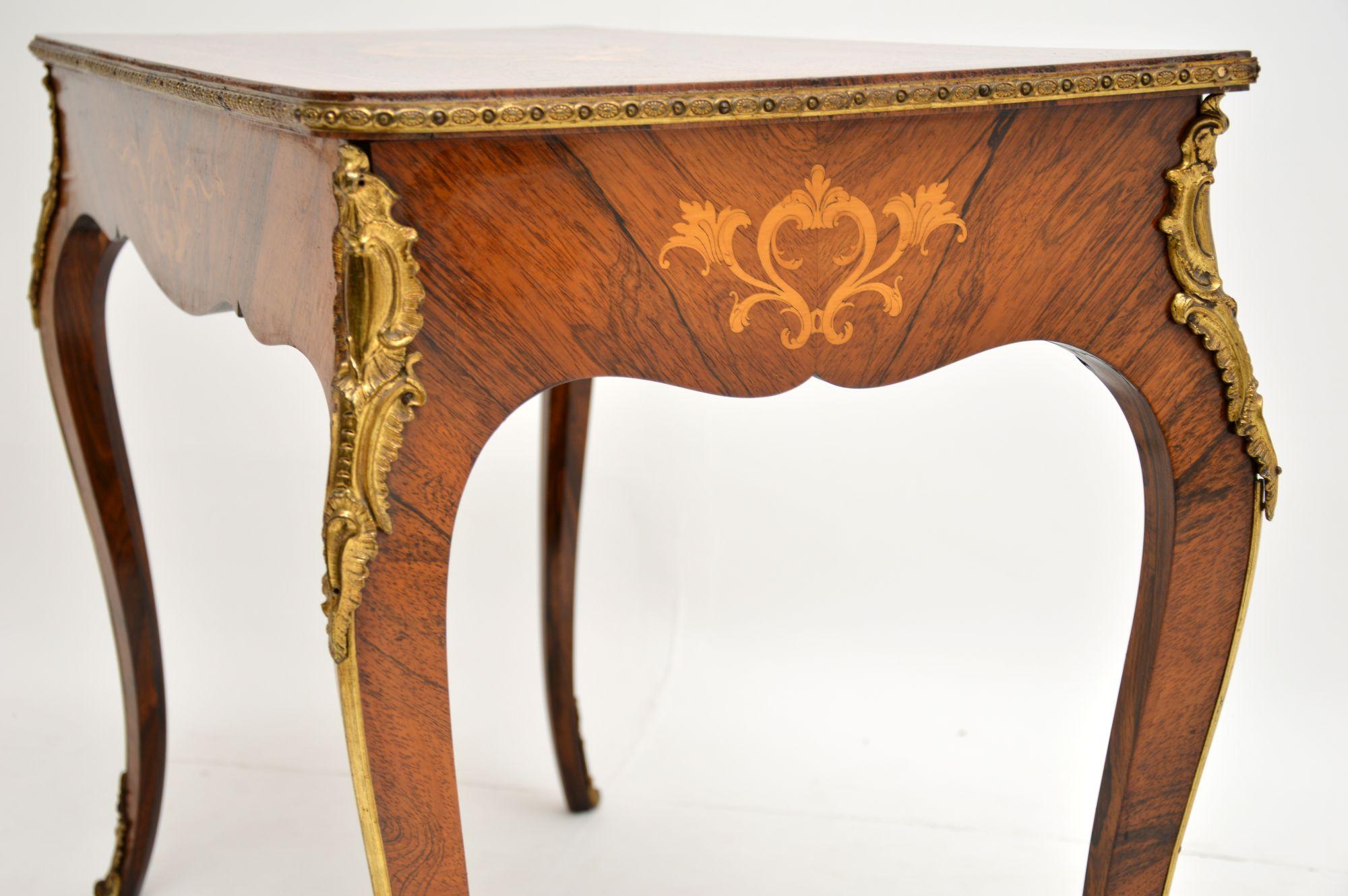 Antique Victorian Inlaid Console Table 4