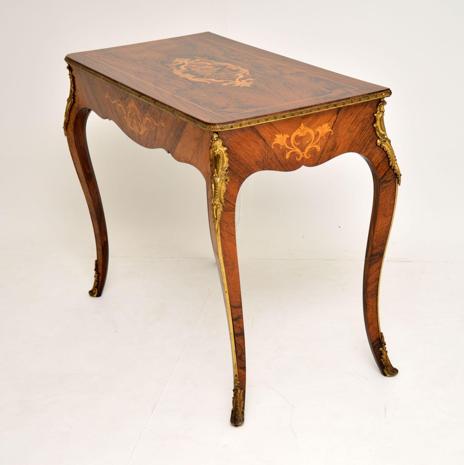 English Antique Victorian Inlaid Console Table