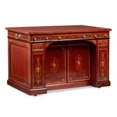 Antique Victorian Mahogany Architects Desk by Edwards & Roberts 19th Century