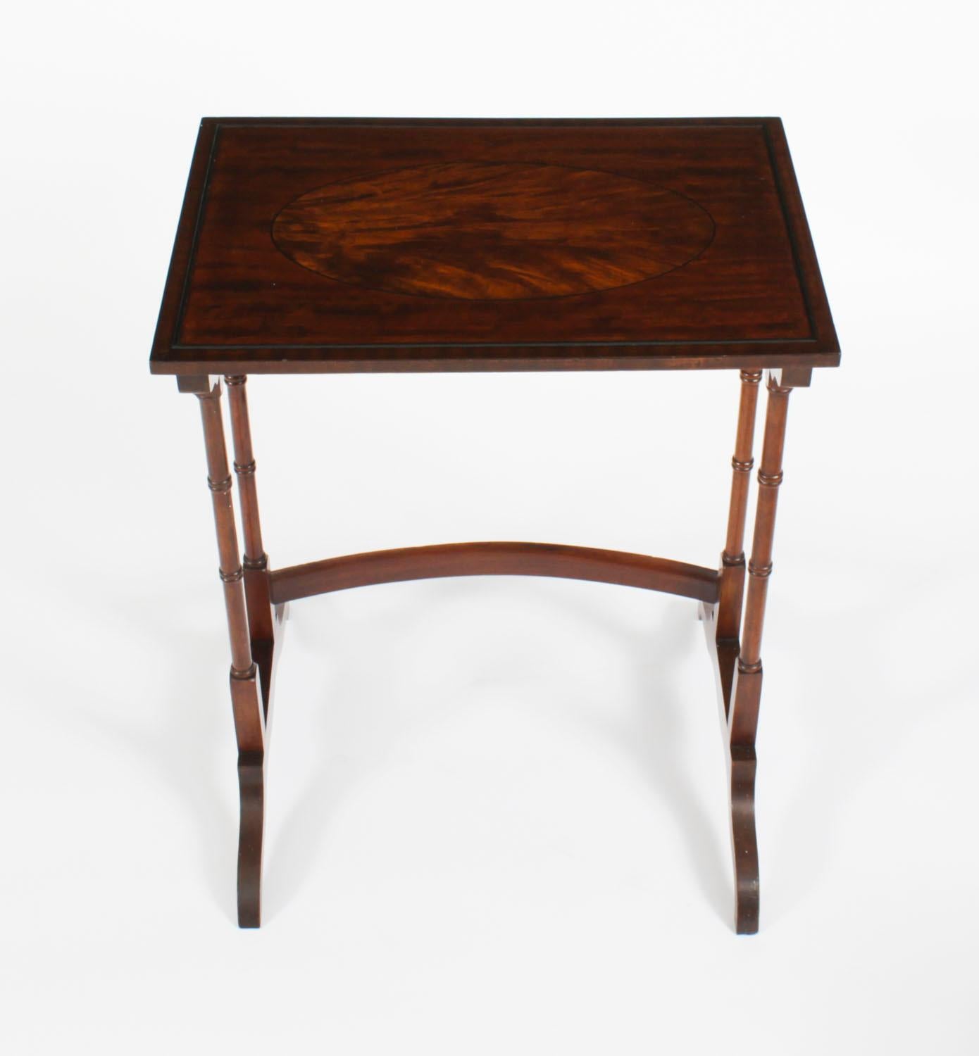 Antique Victorian Inlaid Nest of 3 Tables 19th Century 2