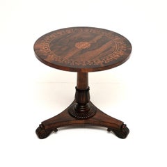 Antique Victorian Inlaid Occasional Side Table