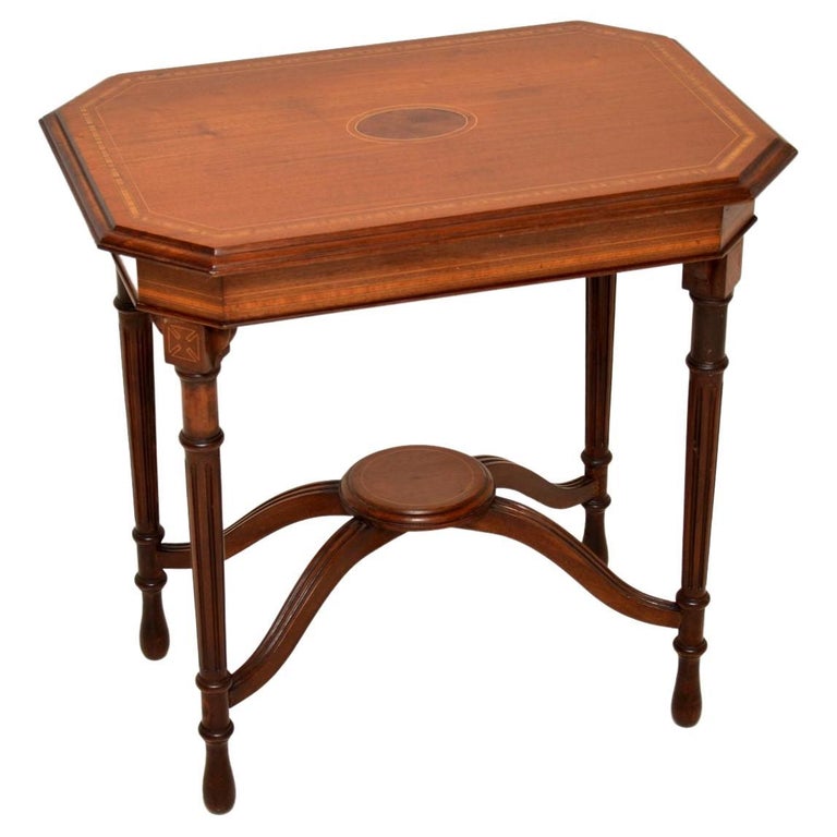 Antique Victorian Inlaid Occasional Side Table For Sale at 1stDibs