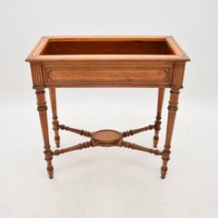 Antiker viktorianischer Pflanztrog mit Intarsien aus Satinholz