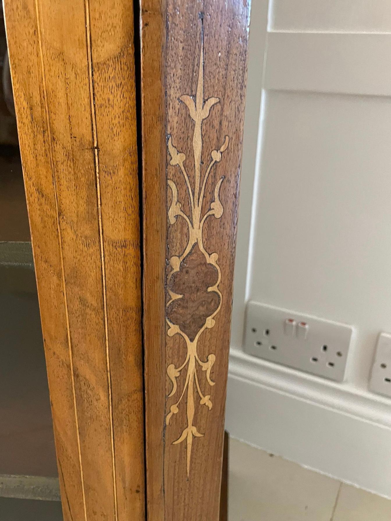 Antique Victorian Inlaid Walnut Music Cabinet 3