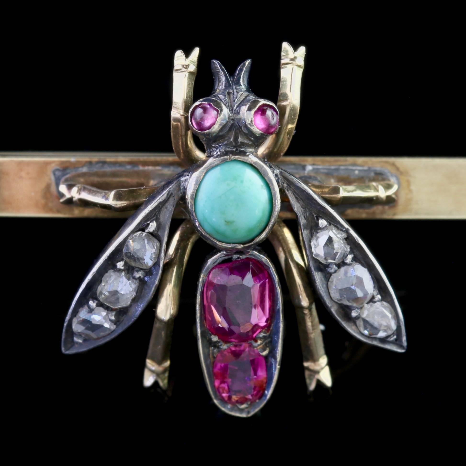 To read more please click continue reading below-

This fabulous antique Victorian Silver and 15ct Yellow Gold insect brooch is Circa 1900.

Insect jewellery today is highly collectable and was considered a symbol of good luck to the wearer during