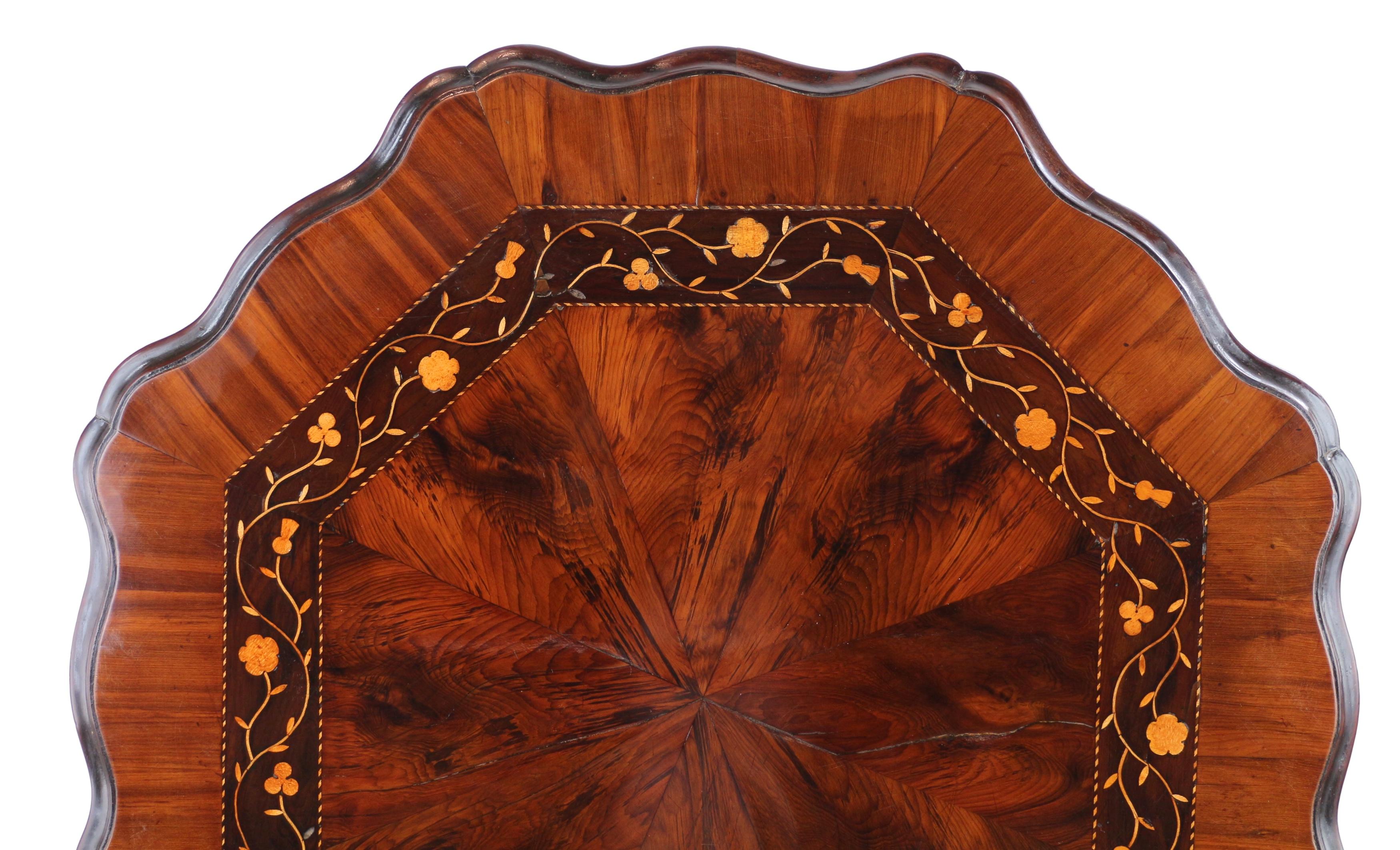 Antique Victorian Irish Killarney Work Arbutus Marquetry Inlaid Work Table In Good Condition For Sale In Glasgow, GB