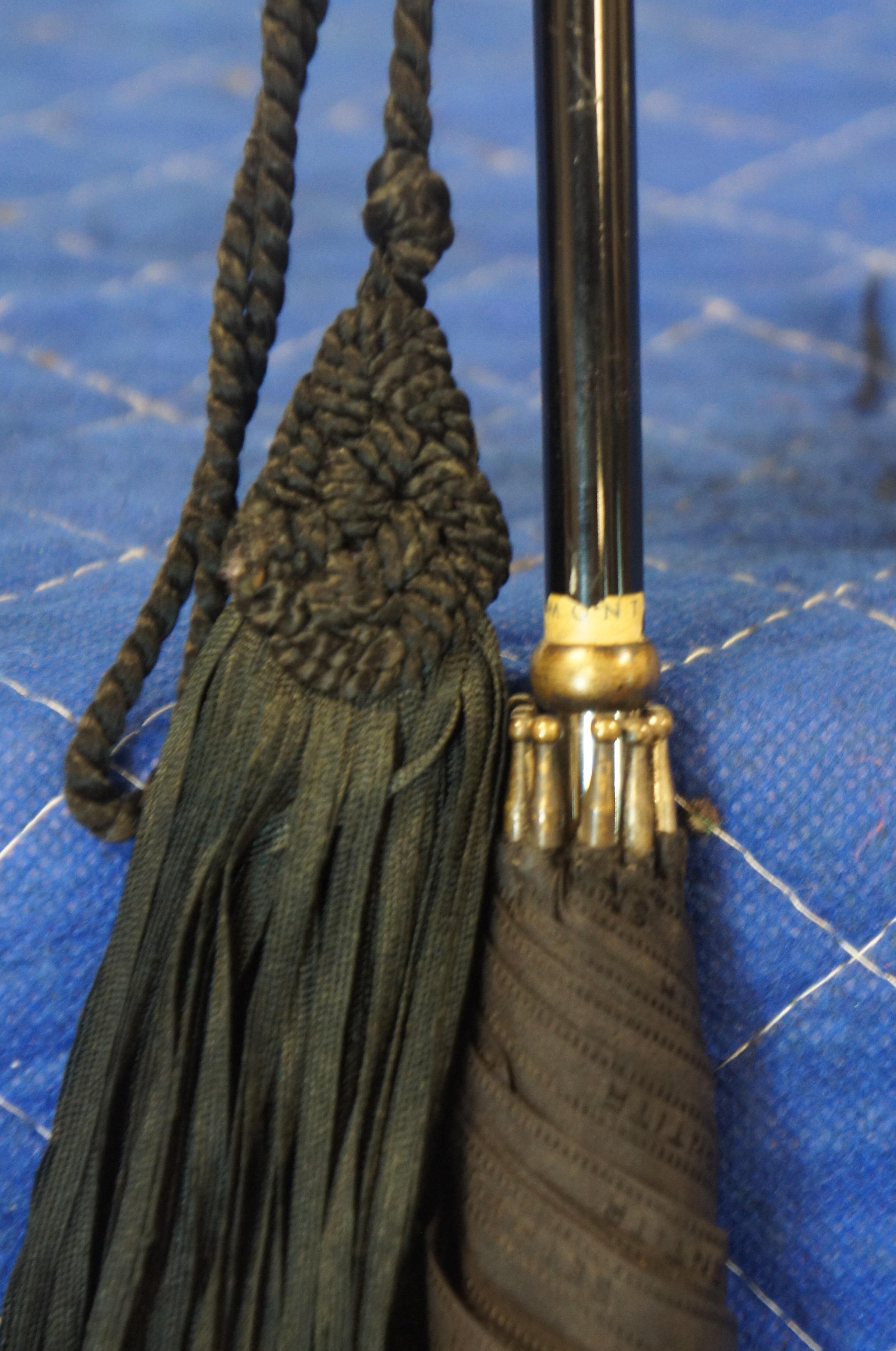 Antique Victorian Italian Black Silk Repousse 800 Silver Parasol Umbrella 3