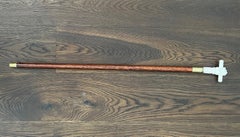 Antique Victorian Ivory Rosewood Walking Cane Stick G.N.C. Viceroy of India