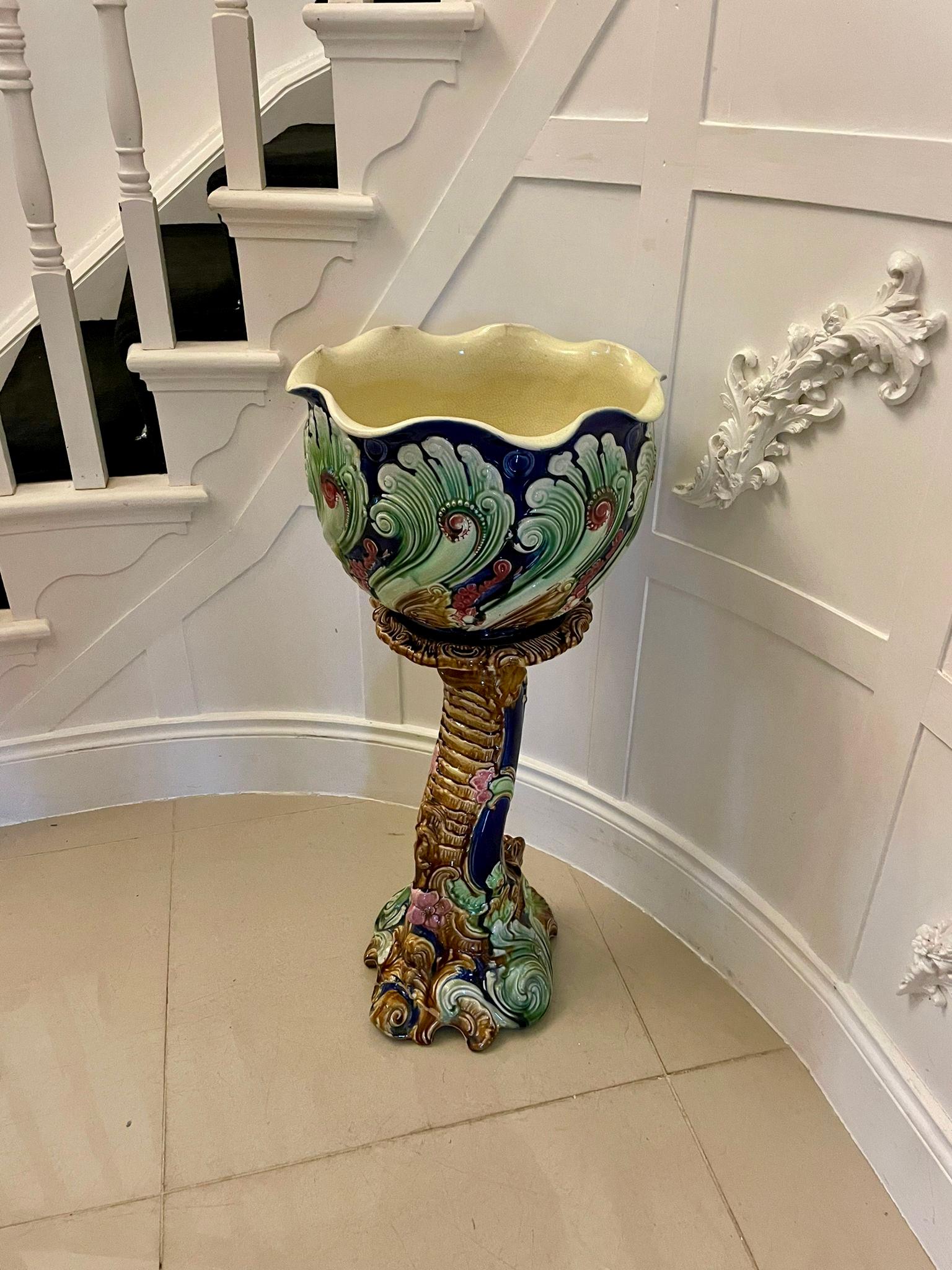 Antique Victorian Jardiniere on Stand  In Good Condition For Sale In Suffolk, GB