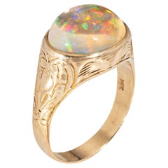 Antique Victorian Jelly Opal Ring 14k Yellow Gold Sz 6 Vintage Fine Jewelry Antique Victorian Jelly Opal Ring 14k Yellow Gold Sz 6 Vintage Fine Jewelry