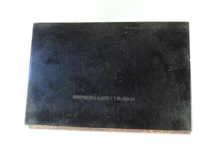 Antique Victorian Jennens and Bettridge Paper Mache Letter Box For Sale